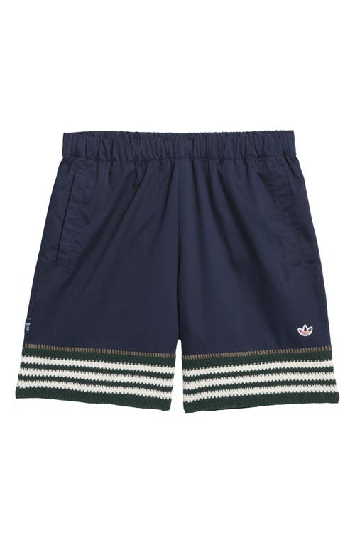 Adidas Originals X Clot By Edison Chen Woven & Knit Shorts In Blue