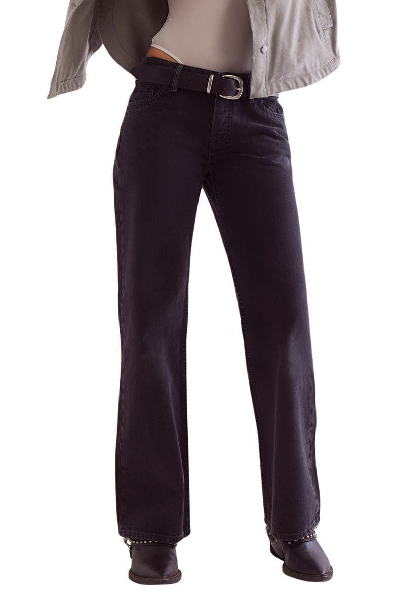 Free People Tennessee Low Rise Boyfriend Jeans, Main, color, Hideaway Black