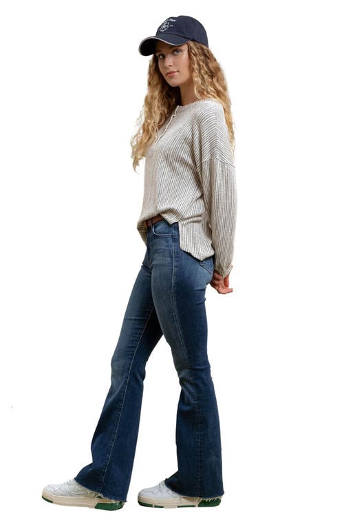 Blu Pepper Long Sleeve Half Button Top In Animal Print