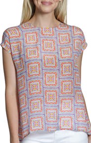 APNY Print Cap Sleeve Shell