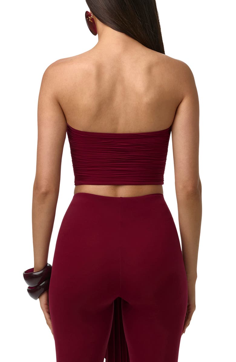 Naked Wardrobe Rippled Tube Top, Alternate, color, Sangria
