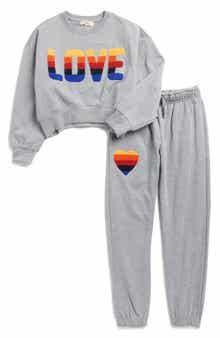 Jessica Simpson Kids' Après Ski Fleece Sweatshirt & Joggers Set