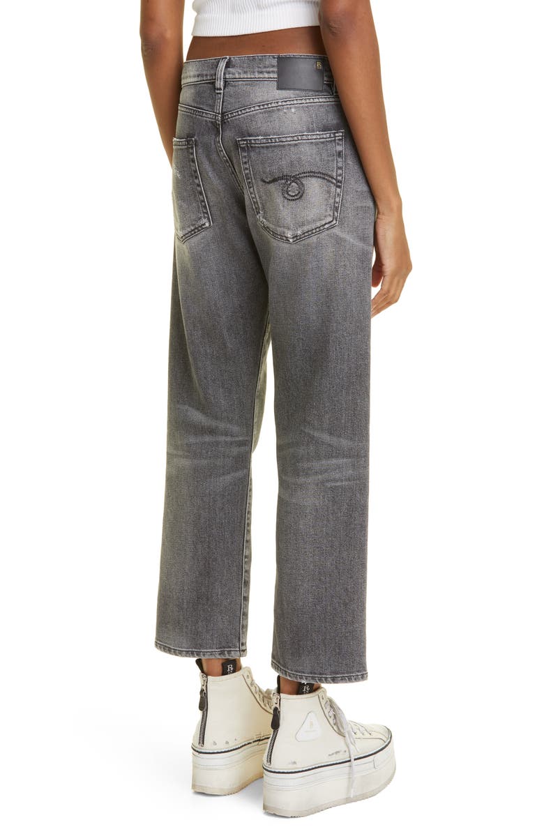 R13 Distressed Boyfriend Jeans, Alternate, color, Vintage Grey