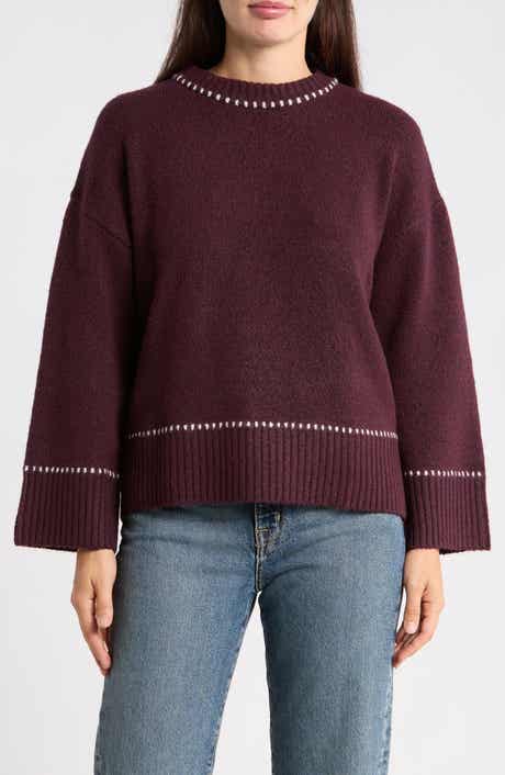 Whipstitch Pullover Sweater