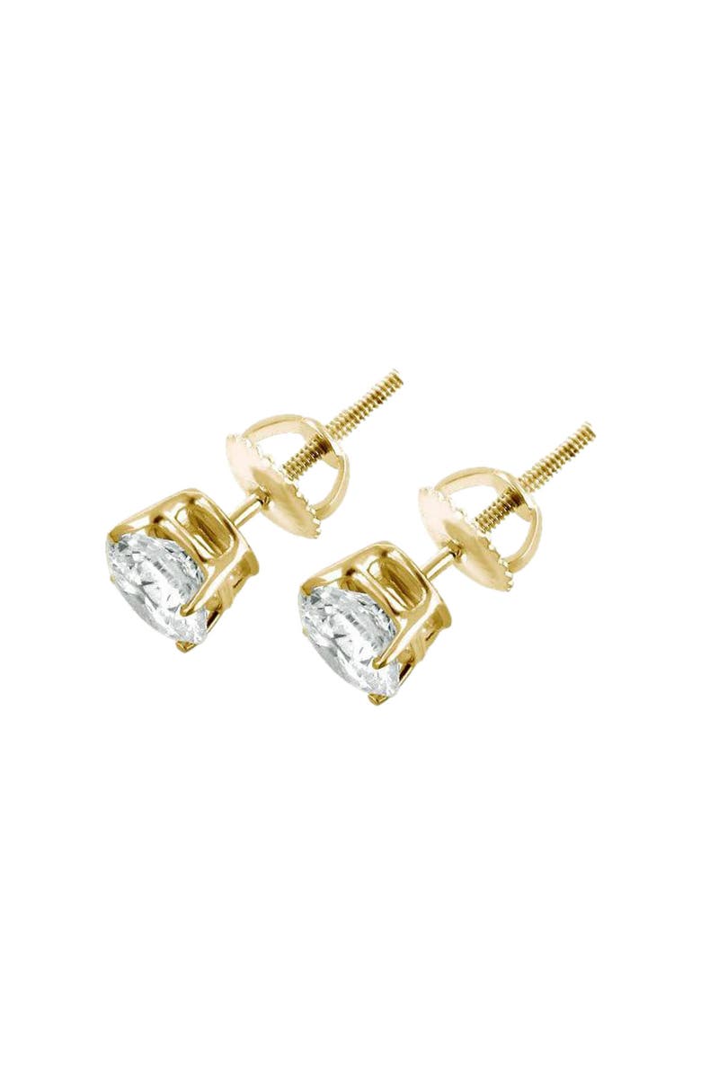 Bliss Diamond 2 1/4 Ct T.W. Diamond Screw Back Studs Lab Grown 14k Gold, Alternate, color, 14K Yellow Gold