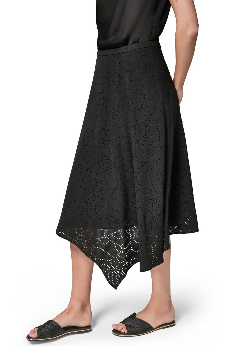 Donna Karan New York Lasercut Handkerchief Hem Skirt, Alternate, color,