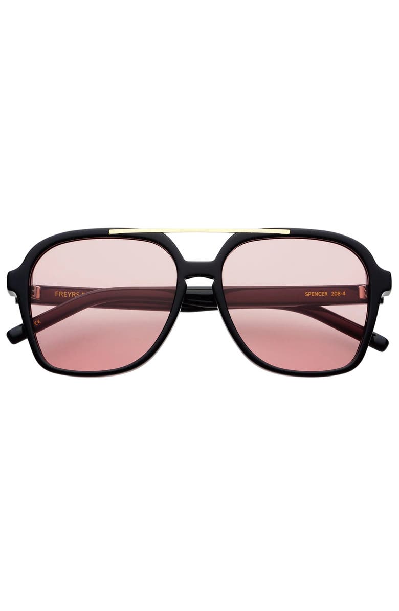 FREYRS Eyewear Spencer Aviator Sunglasses, Main, color, Rose