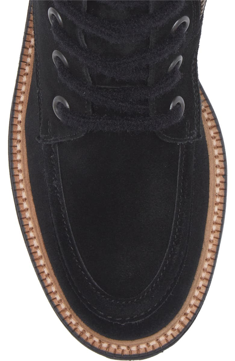 Paul Green Duke Leather Lace-Up Boot, Alternate, color, Black Sahara Leopard Combo