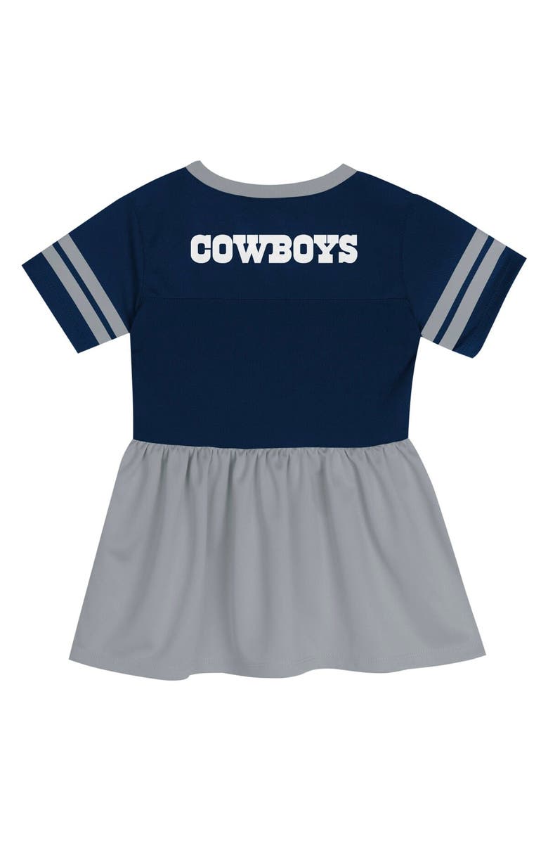 Outerstuff Girls Preschool Navy Dallas Cowboys Stadium Lights Fashion Jersey Dress, Alternate, color, Navy