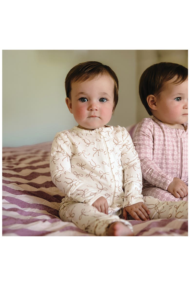 Day or Night Romper, Alternate, color, IVORY BOW