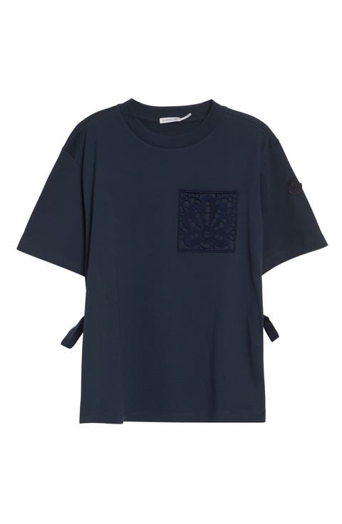 Lace Trim Cotton T-Shirt