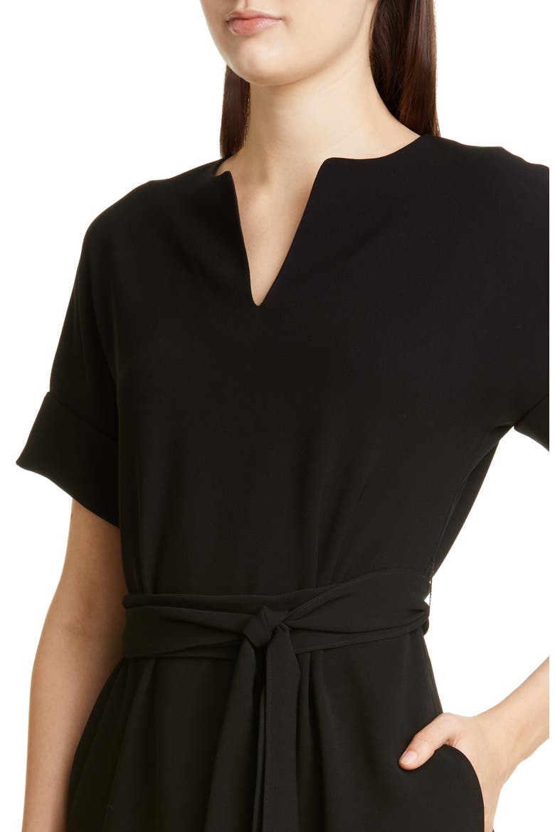 Jubilee Stretch Crepe Dress, Alternate, color, BLACK