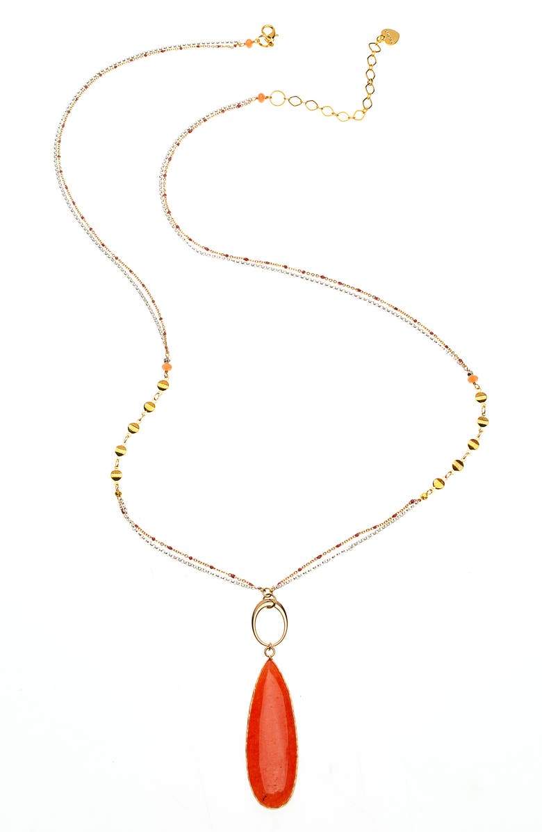 Nakamol Chicago Carnelian Beaded Pendant Necklace, Main, color, 