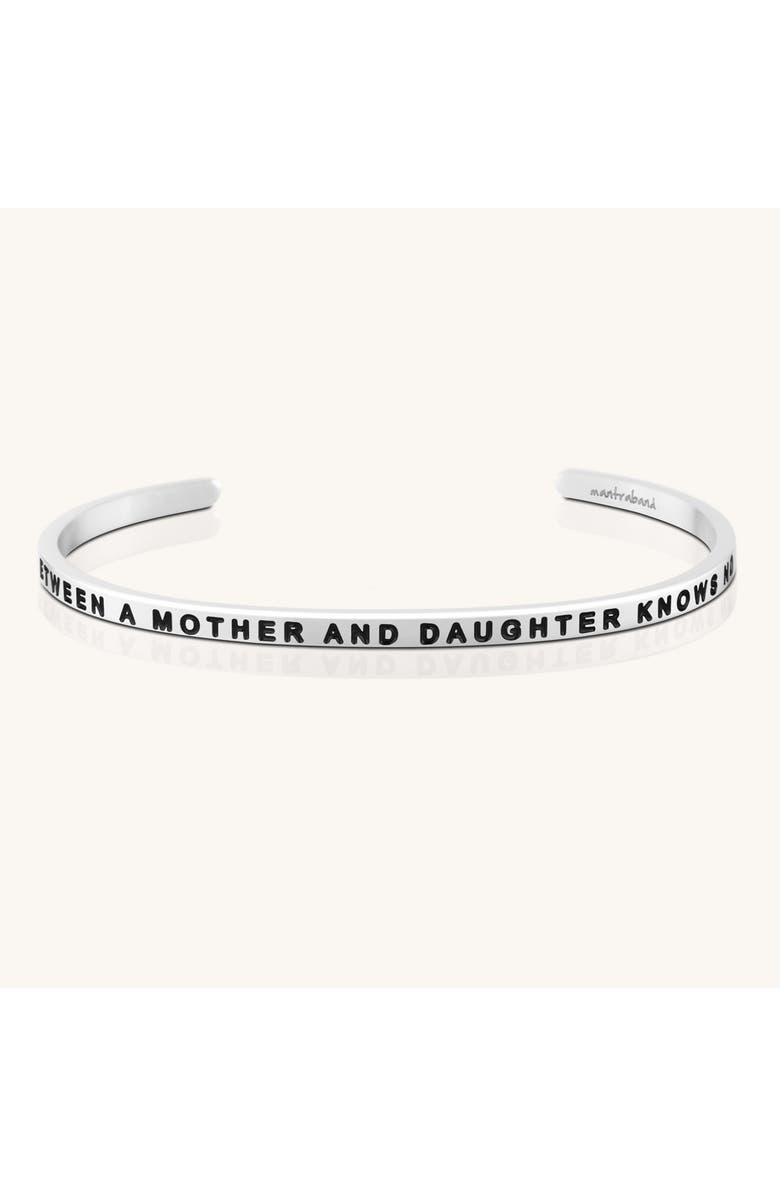 Mantra The Love Between A Mother And Daughter Knows No Distance bracelet, Main, color, Outside - Silver
