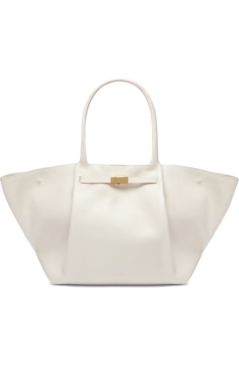 DeMellier New York Leather East/West Tote, Main, color, Off White