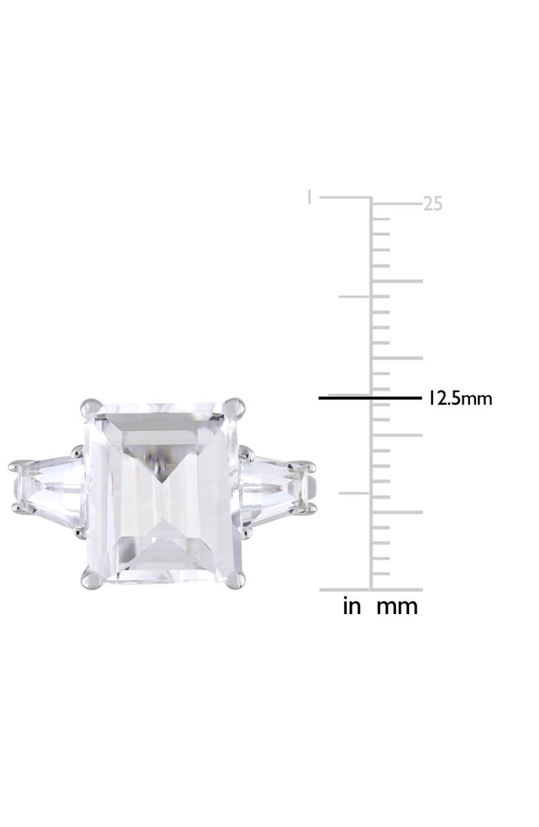 Julianna B. White Topaz Emerald-Cut 3-Stone Ring, Alternate, color, Sterling Silver