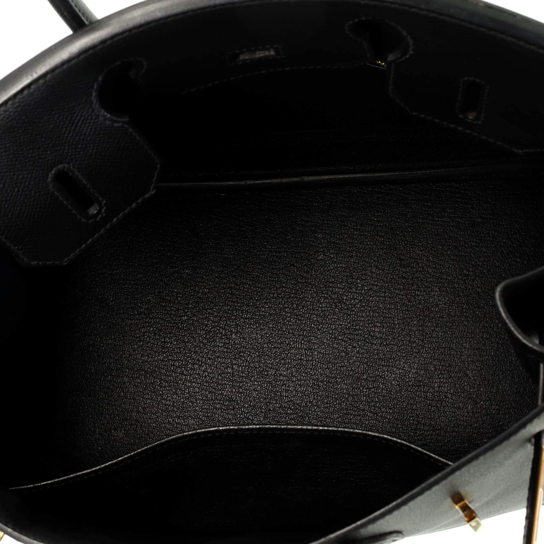 Pre-Owned Hermes Birkin Handbag Black Epsom with Gold Hardware 30, Alternate, color, 