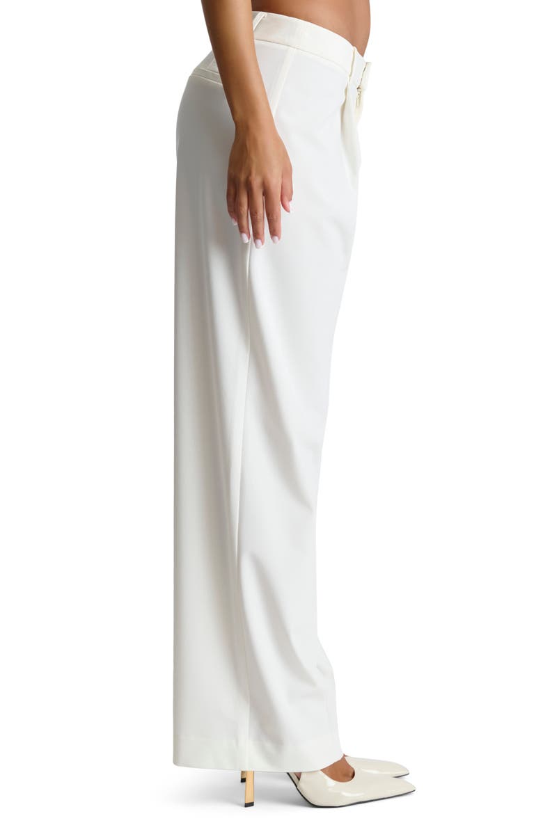 Naked Wardrobe Relaxed Fit Wide Leg Pants, Alternate, color, White