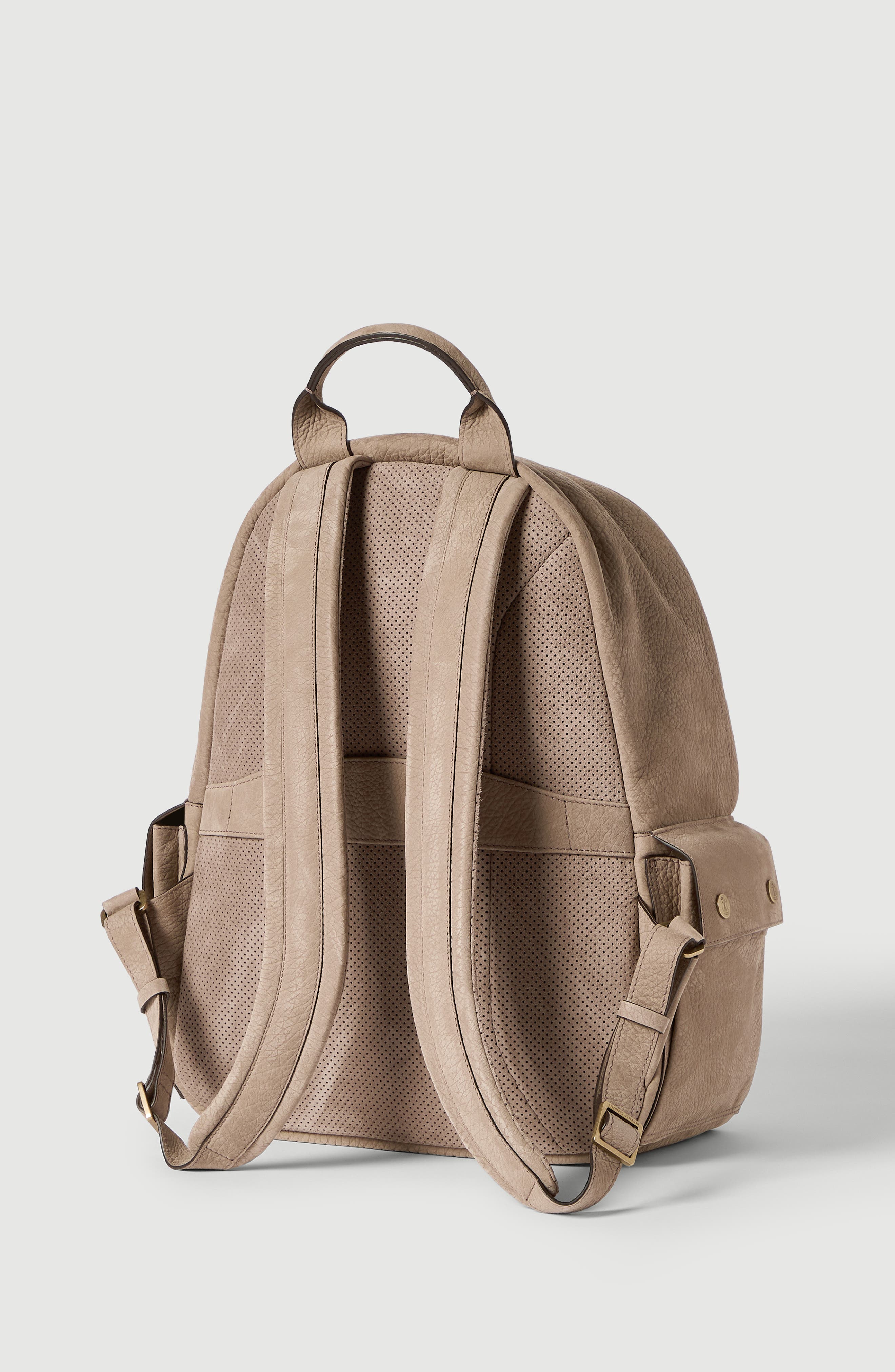 Textured nubuck travel backpack, Alternate, color, Brown