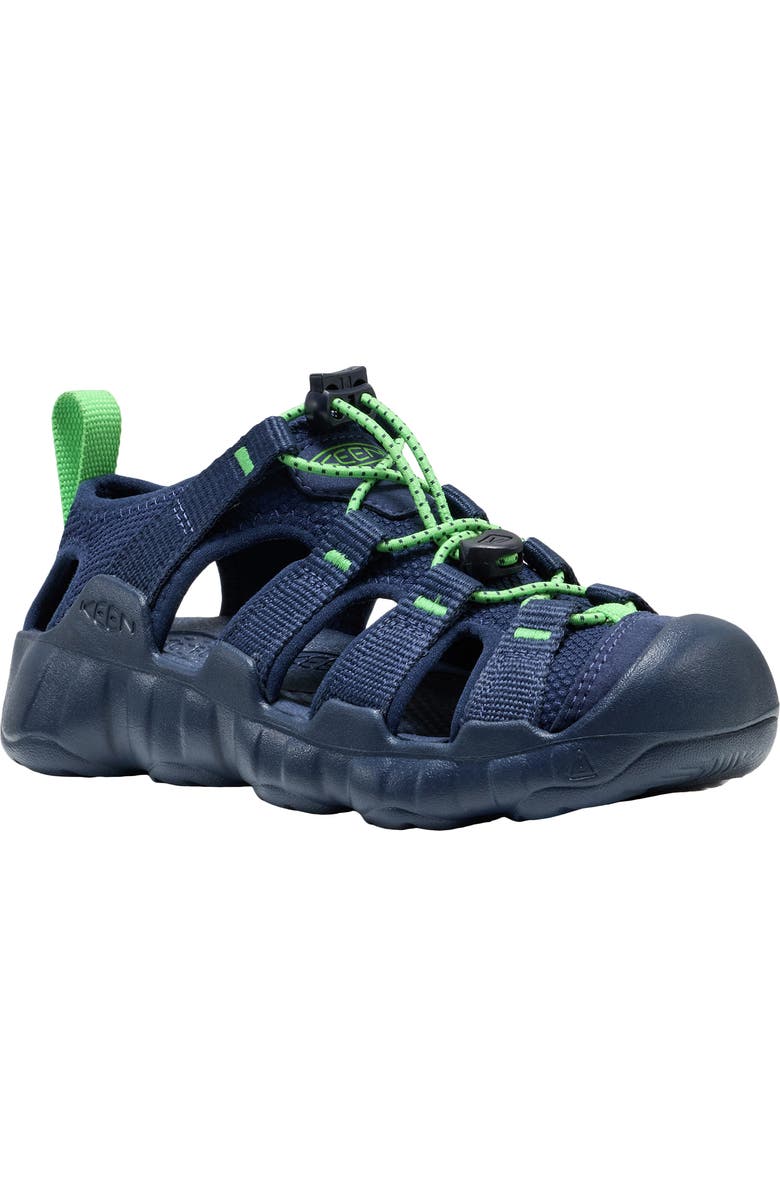 KEEN Kids' Hyperport H2 Sandal, Main, color, Naval Academy/Vibrant Green