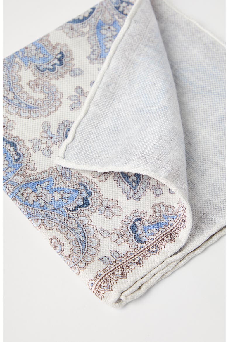 Double-face pocket square, Alternate, color, Butter