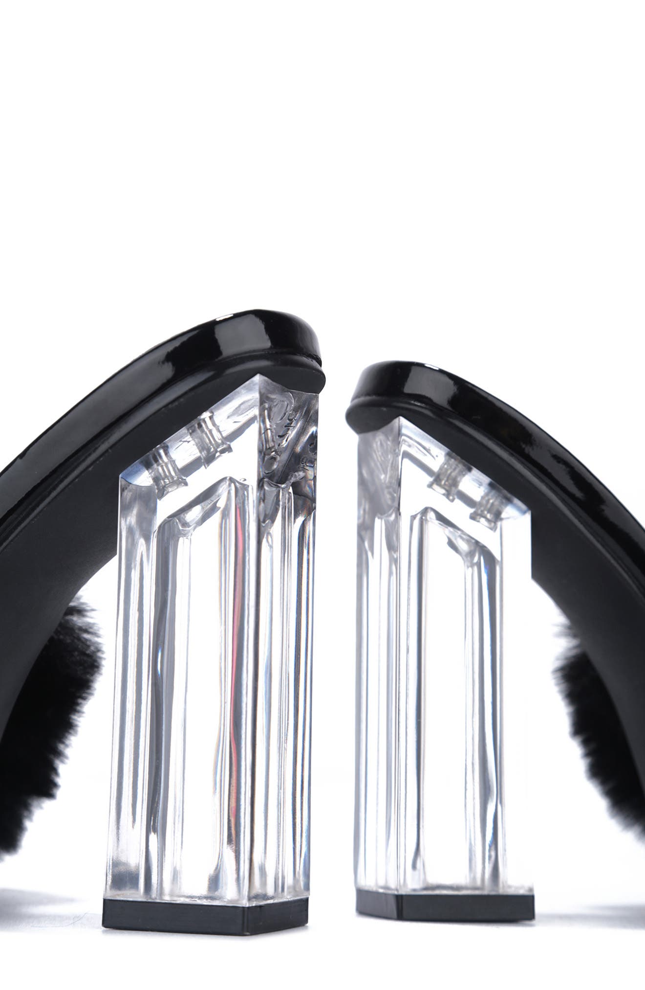 CAPE ROBBIN Kurberry Faux Fur Sandal, Alternate, color, 