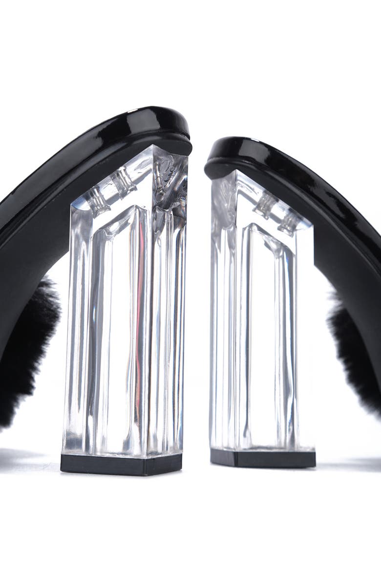 CAPE ROBBIN Kurberry Faux Fur Sandal, Alternate, color,