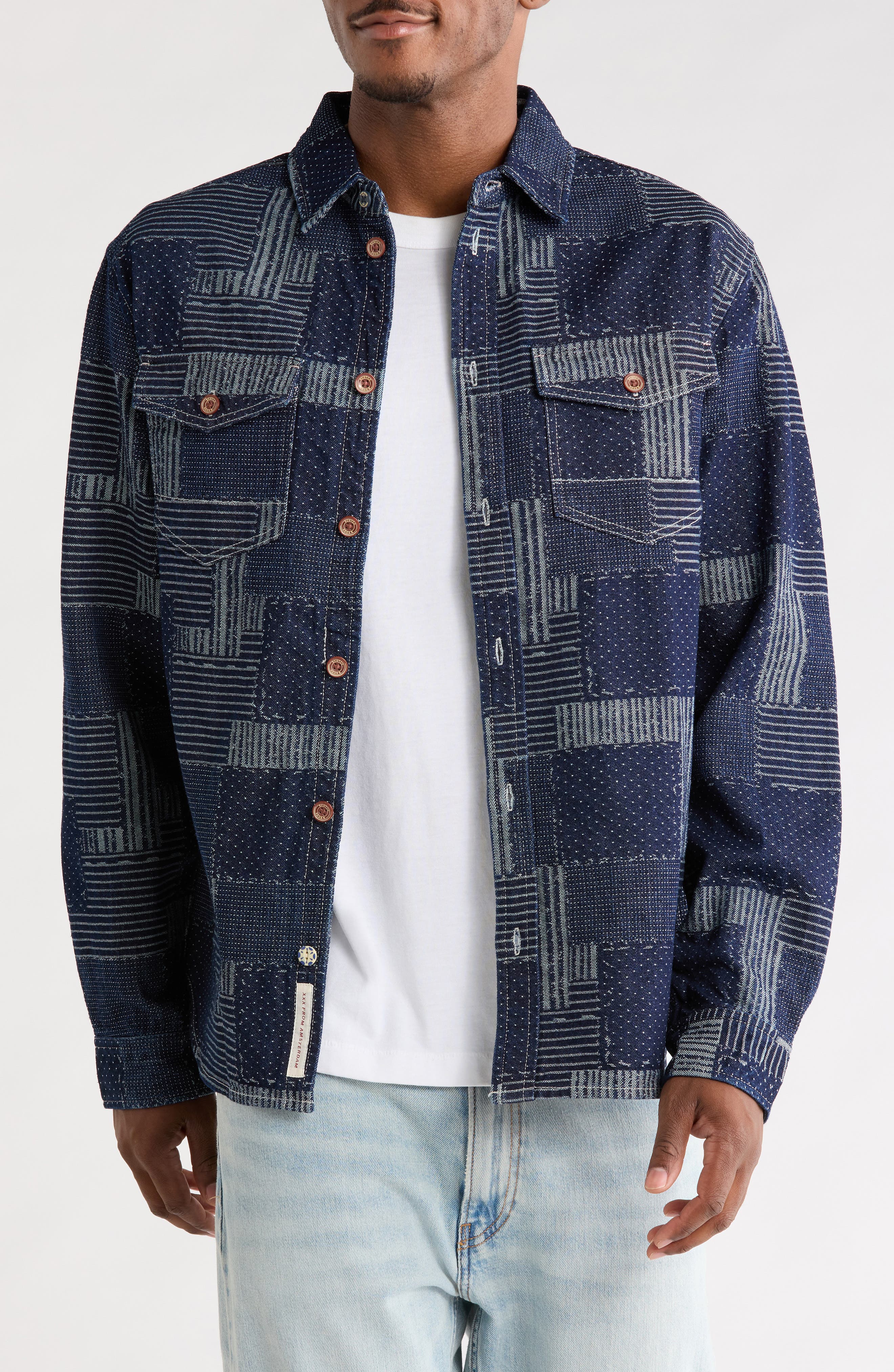 Patchwork Denim Overshirt