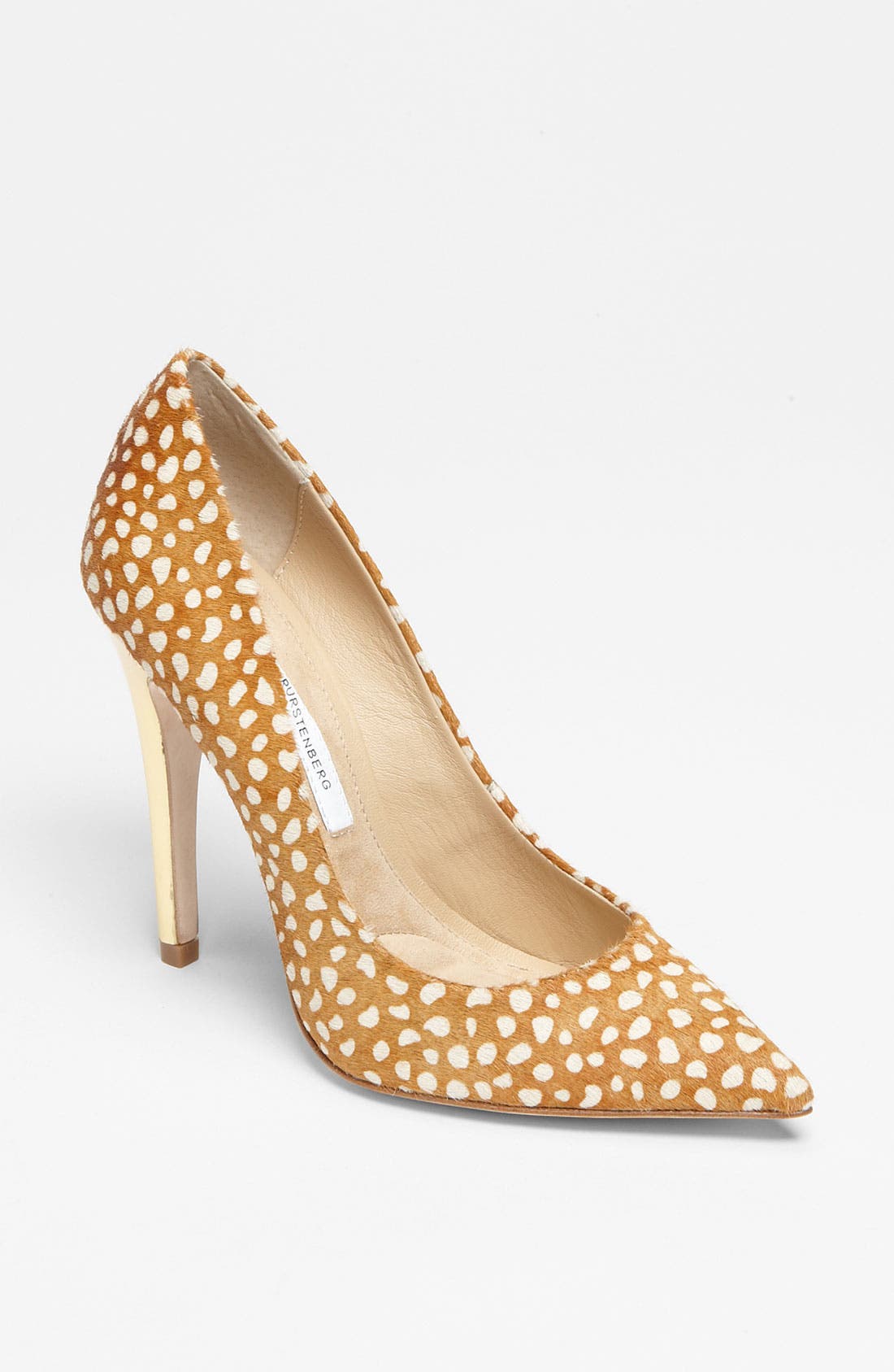 'Anette' Pump, Main, color, HONEY/ WHITE SPOTTED