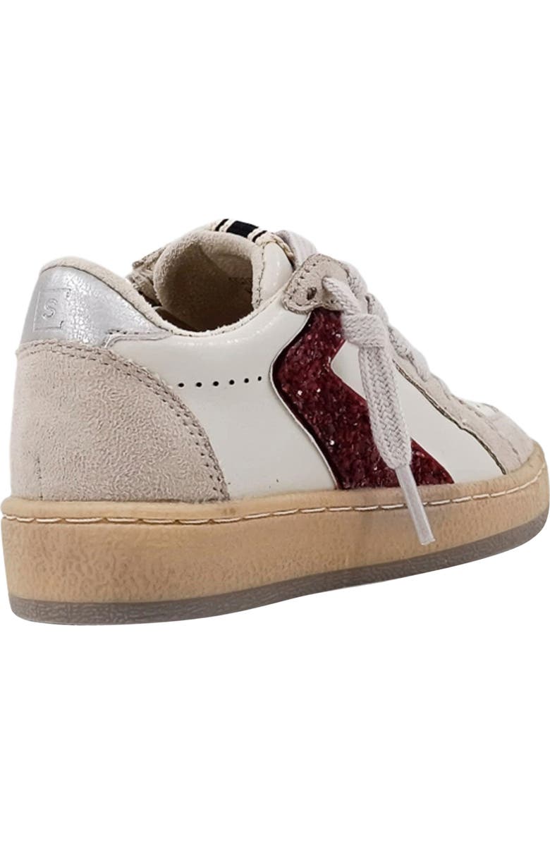 SHUSHOP Kids' Salma Sneaker, Alternate, color, Dark Red Glitter