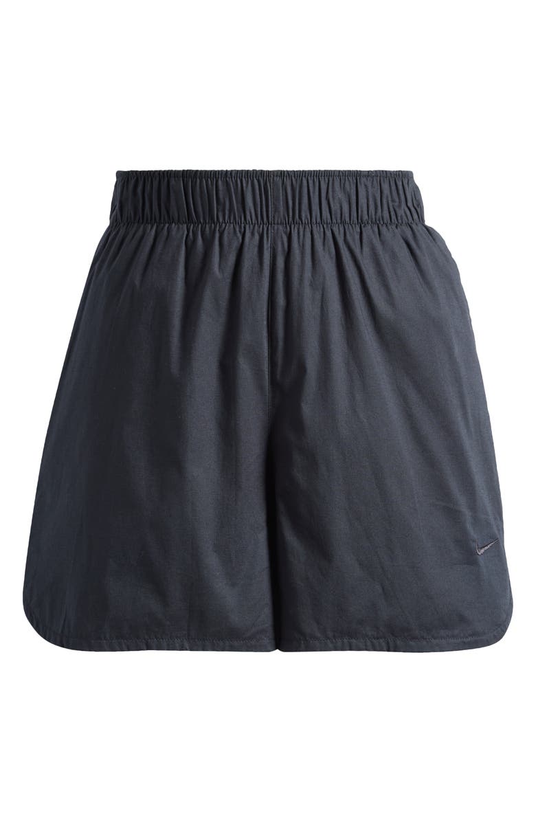 Nike Sportswear Chill Poplin Mid-Rise 5-Inch Shorts, Alternate, color, Black/ Black
