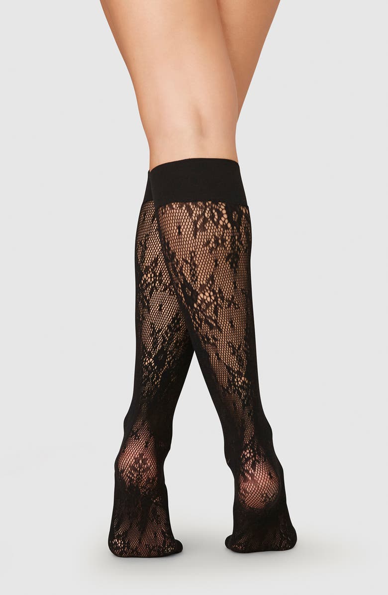 Swedish Stockings Rosa Lace Knee High Socks, Alternate, color, 