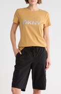 DKNY Rhinestone Glitter Logo T-Shirt