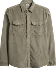 Faherty Cotton Stretch Corduroy Button-Up Overshirt
