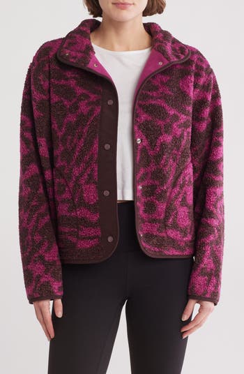 Z by Zella Faux Shearling Print Hybrid Jacket | Nordstromrack Z by Zella Faux Shearling Print Hybrid Jacket | Nordstromrack