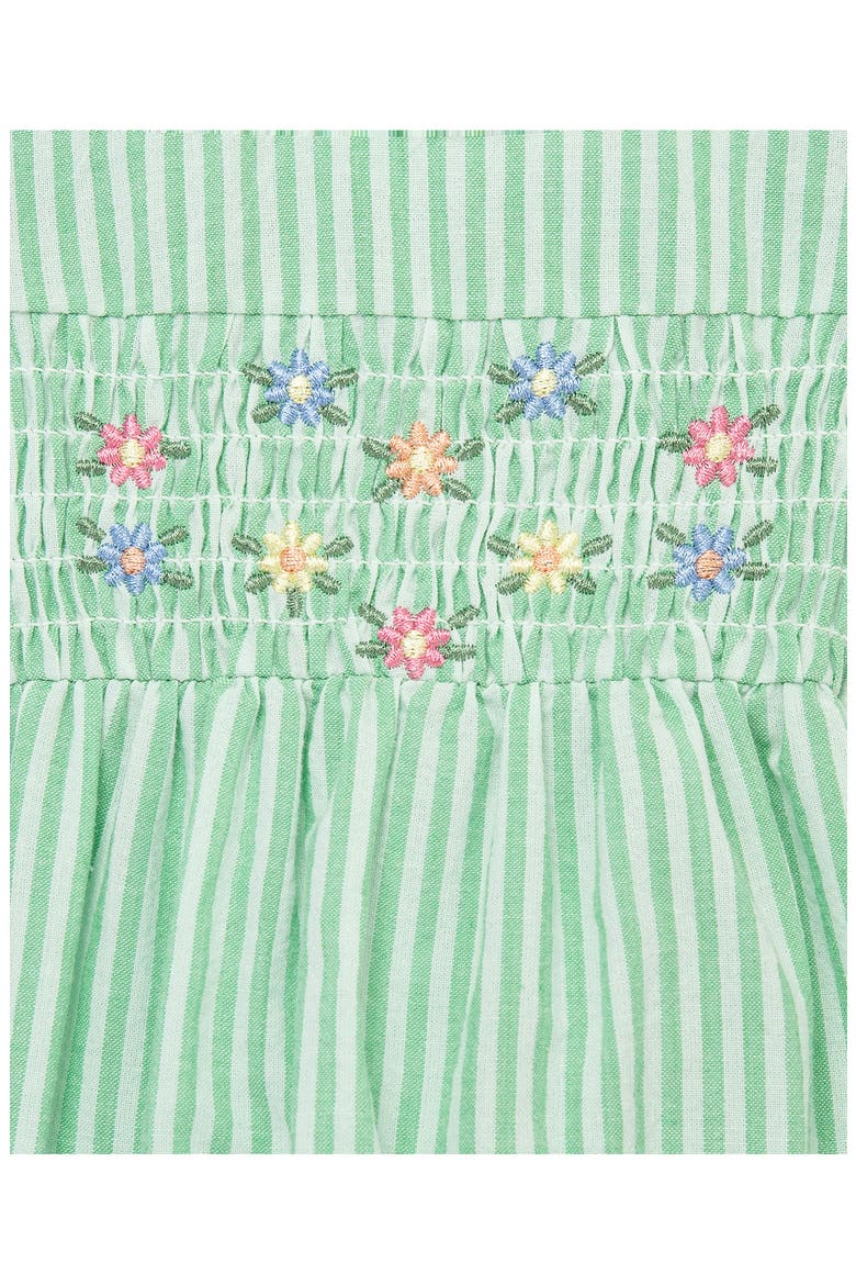 Stripe Floral Bubble Romper & Headband Set, Alternate, color, GREEN