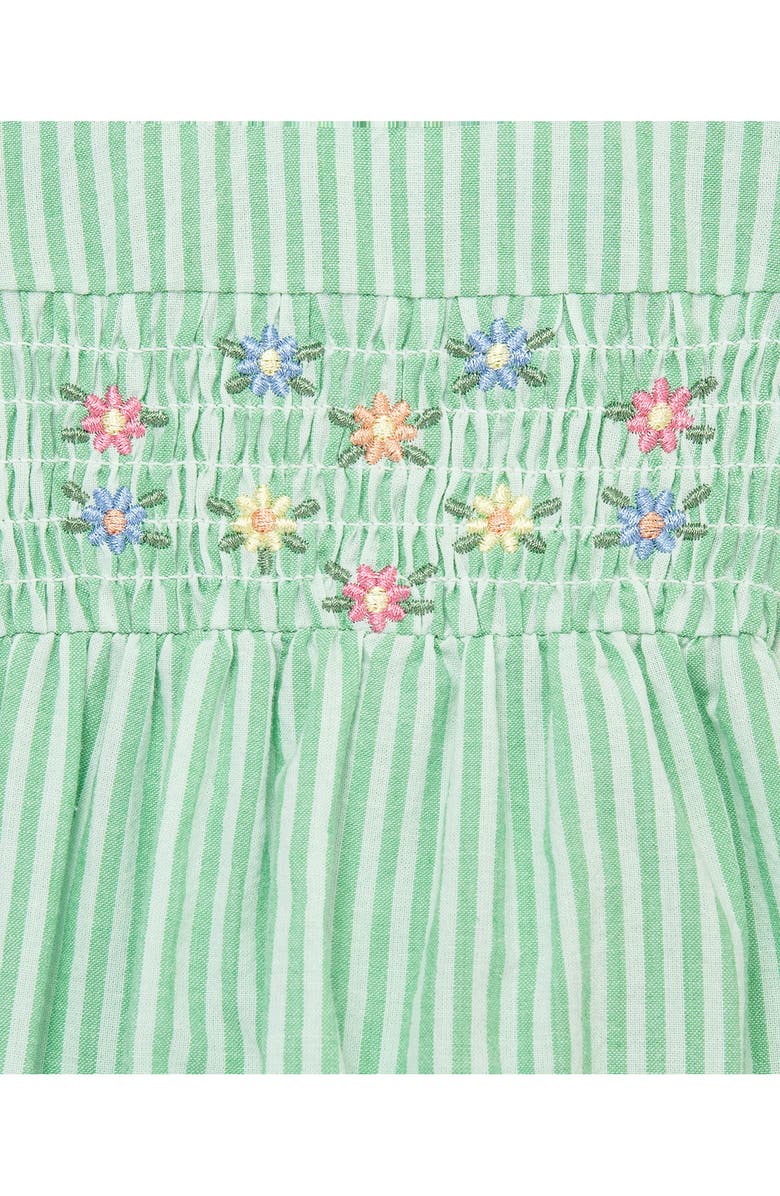 Little Me <p>Stripe Floral Bubble Romper & Headband Set </p>, Alternate, color, Green