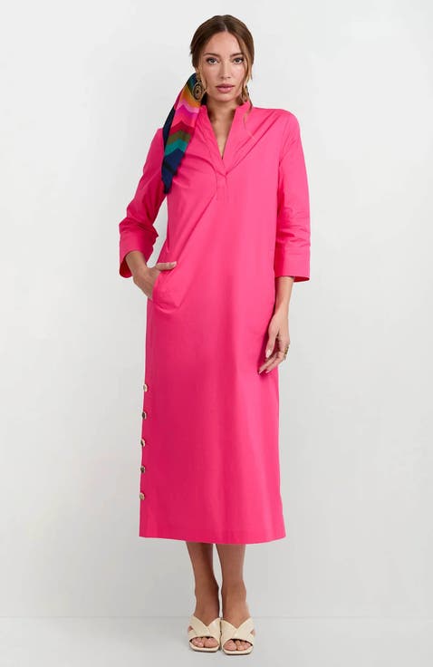 Capella Mandarin Collar Maxi Dress