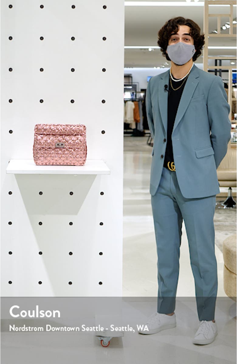 Medium Spike It Glitter Shoulder Bag, sales video thumbnail