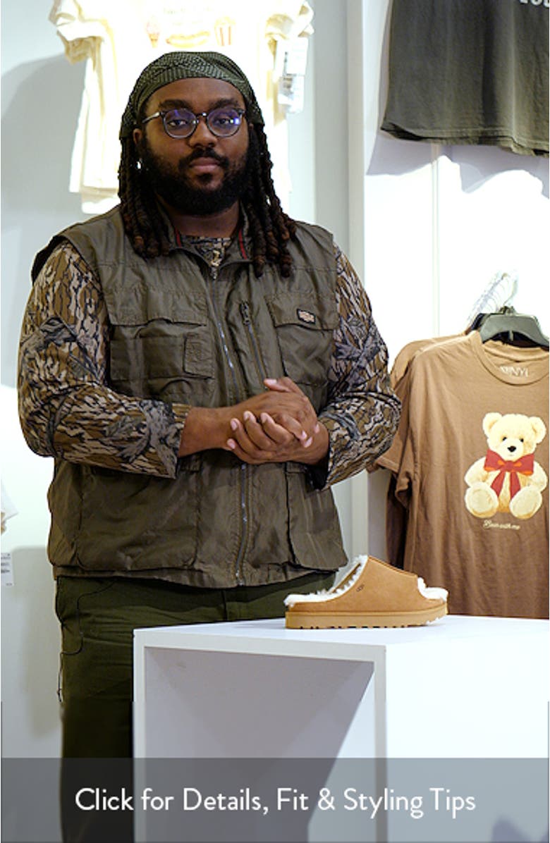 Greenport Genuine Shearling Lined Platform Slide Sandal, sales video thumbnail