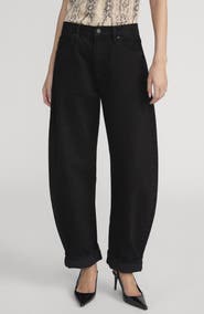 FRAME The Bubble High Waist Barrel Leg Jeans