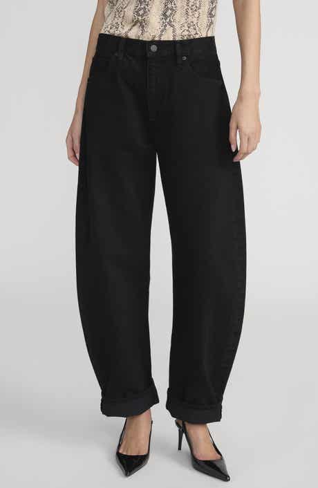 FRAME The Bubble High Waist Barrel Leg Jeans
