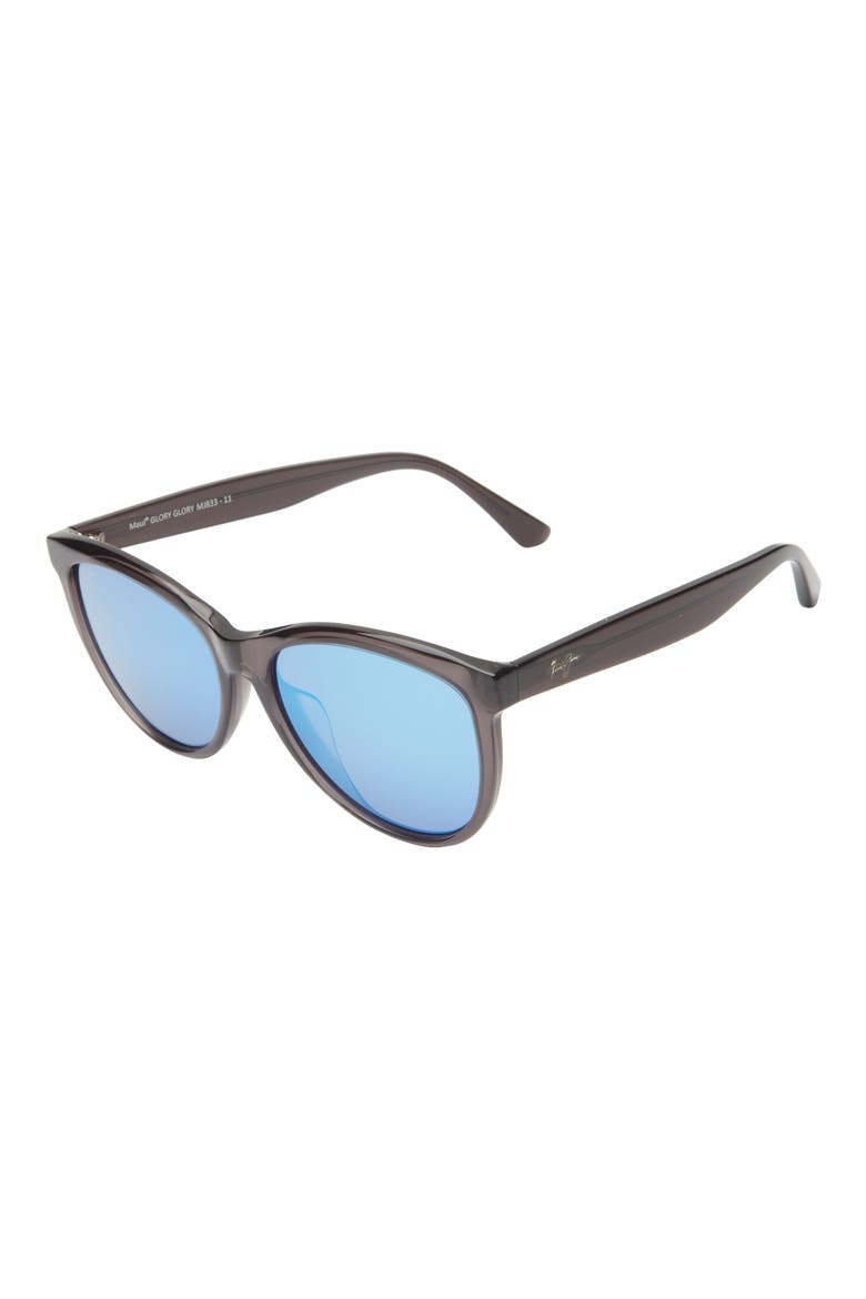 56mm Core Cat Eye Polarized Sunglasses, Alternate, color, GREY GREY BLUE