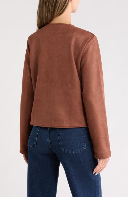 Sanctuary Faux Suede Sky Jacket In Brown