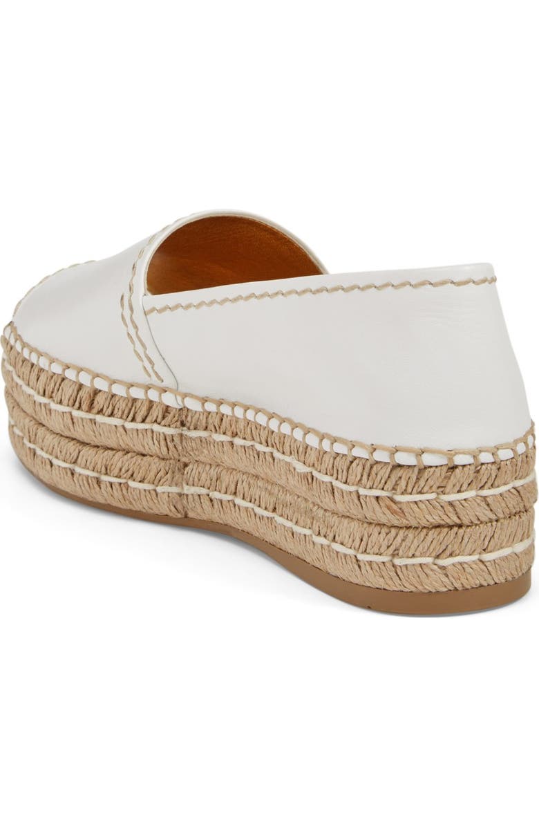 Prada Peep Toe Leather Espadrille, Alternate, color,