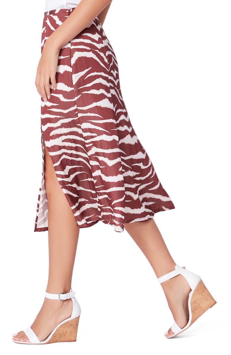 PAIGE Larsa Animal Print Midi Skirt, Alternate, color, 