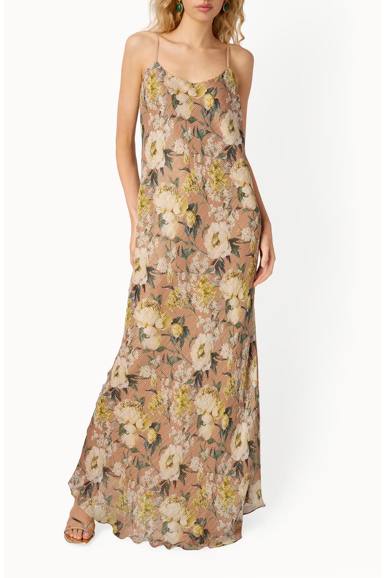 Luanna Metallic Chiffon Maxi Dress, Main, color, MORNING FLOURISH