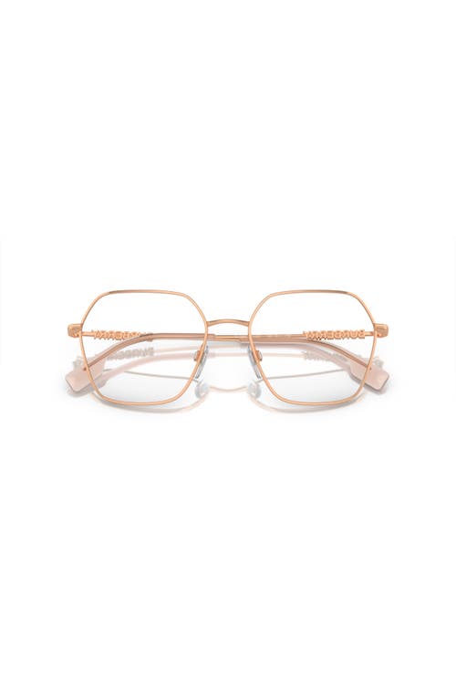 Burberry 54mm Irregular Optical Glasses In Gold