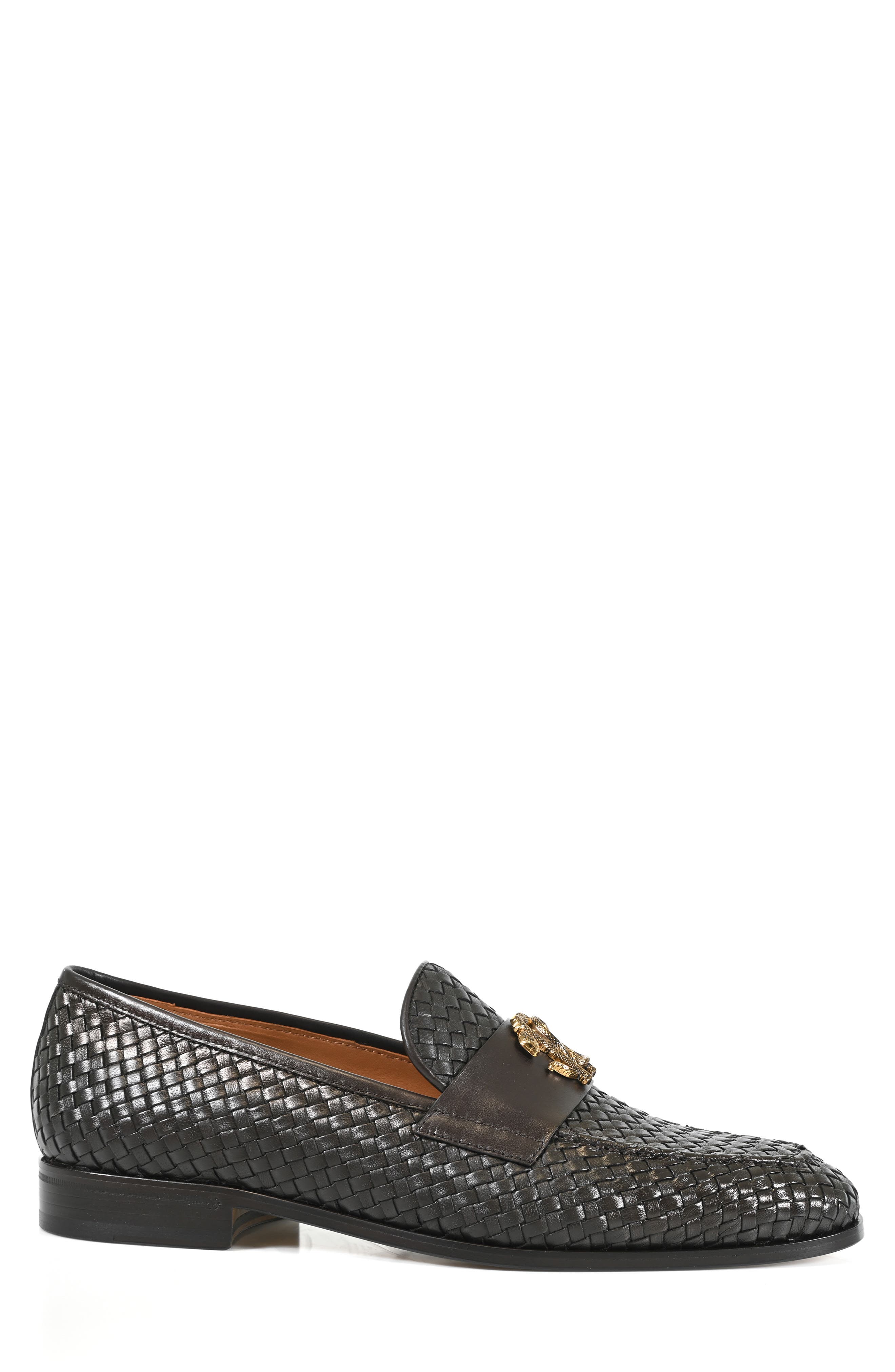 Cocco Woven Loafer, Alternate, color, BLACK