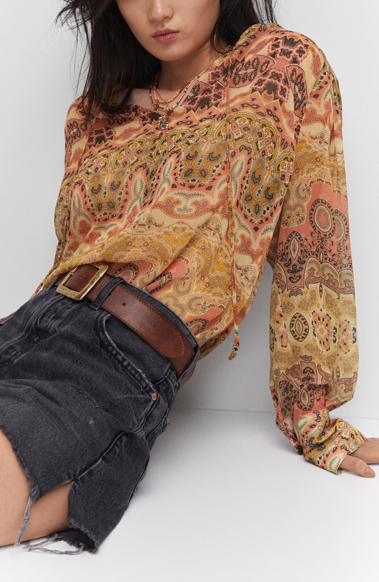 MANGO Print Oversize Top, Alternate, color, 